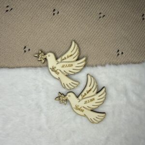 Lesen magnet golob z gravuro – darilo za goste