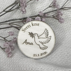 Lesen magnet z gravuro goloba – darilo za goste