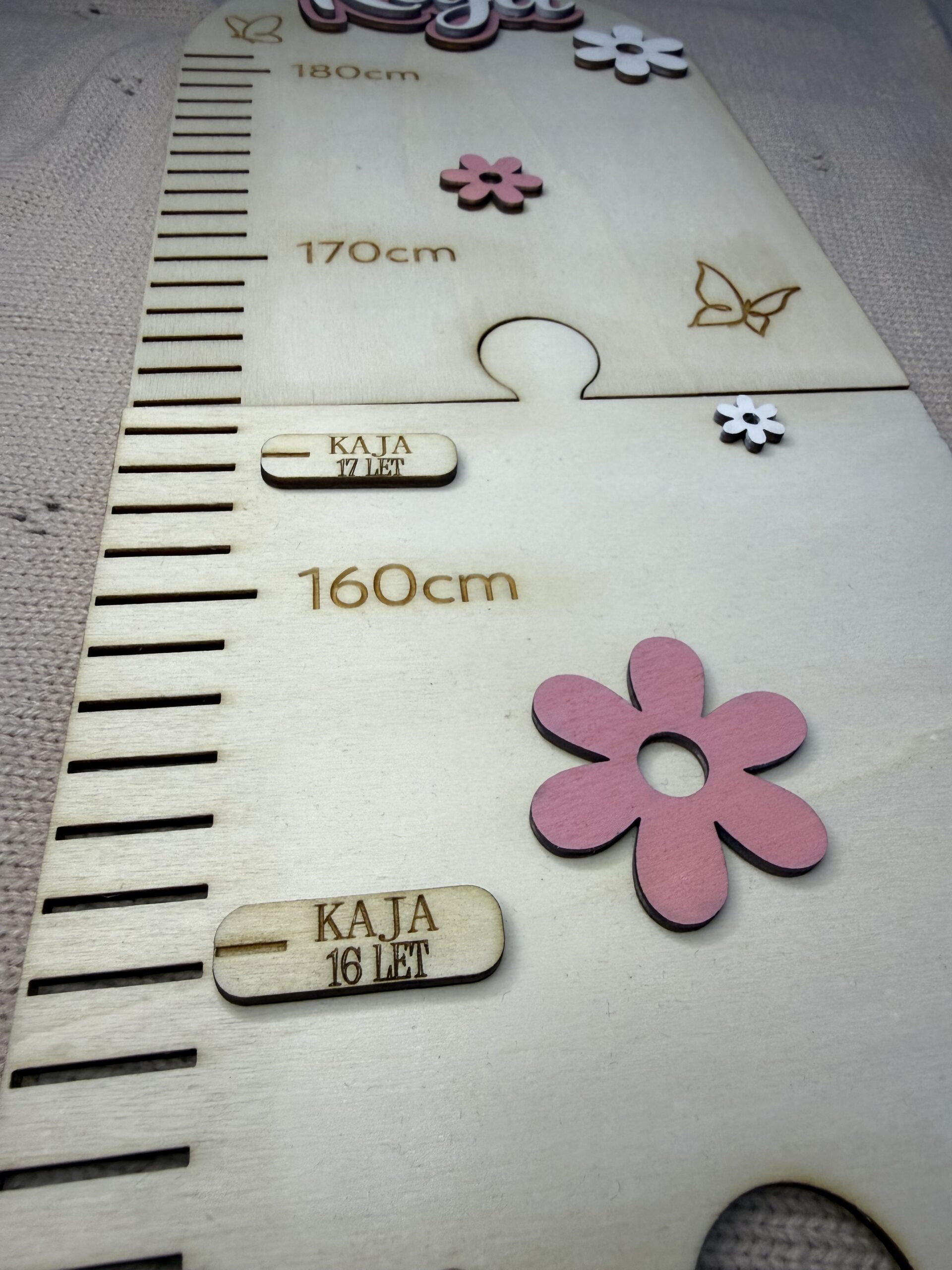 Lesen stenski merilnik višine z imenom – personaliziran - slika 5