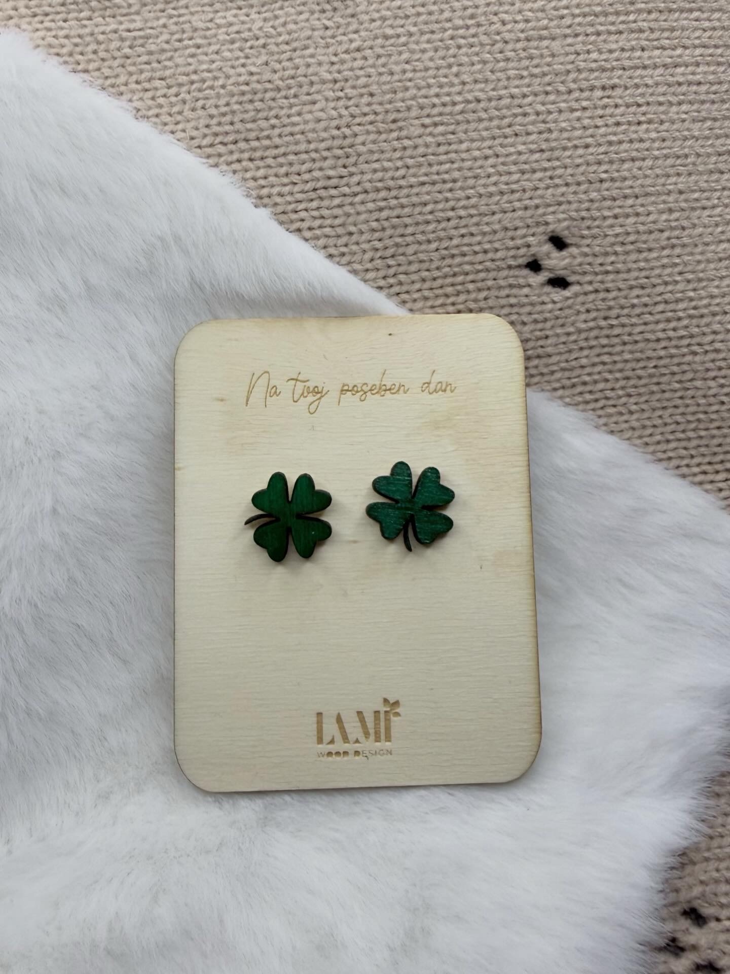 Leseni uhani - več motivov - slika 3