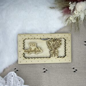 Lesena kuverta za denar