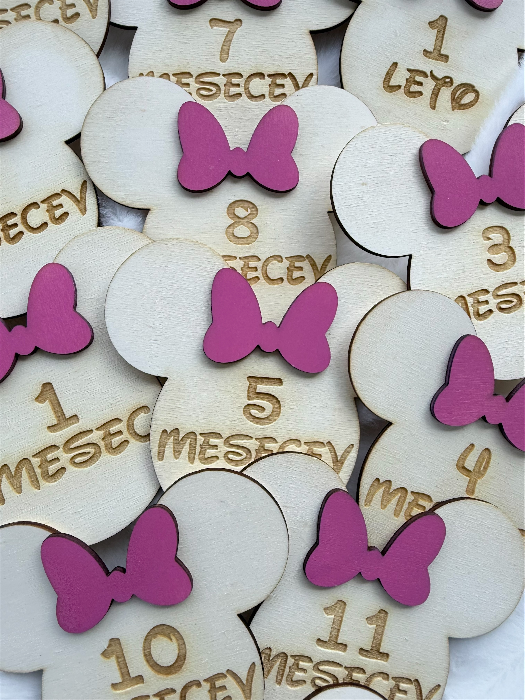 lesene kartice mejnikov za dojenčka