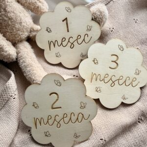 Cvetlične milestone kartice za dojenčke